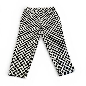 Lulu-B Ladies Black & White Knot Rope Print Pull On Capri UPF 50+ Sun Protection